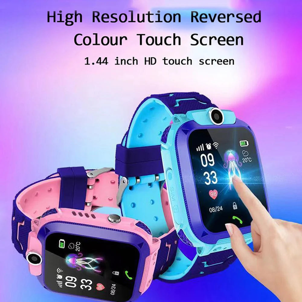 Kinder-Smartwatch mit Kamera, wasserdicht, GPS-Tracking und Anrufen, SOS-Taste