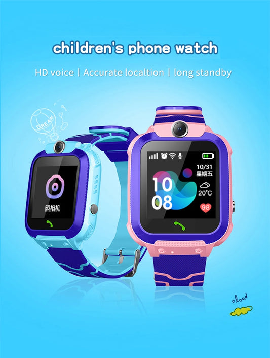 Kinder-Smartwatch mit Kamera, wasserdicht, GPS-Tracking und Anrufen, SOS-Taste