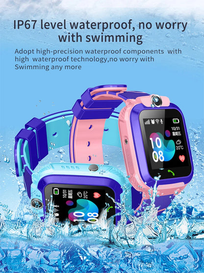 Kinder-Smartwatch mit Kamera, wasserdicht, GPS-Tracking und Anrufen, SOS-Taste